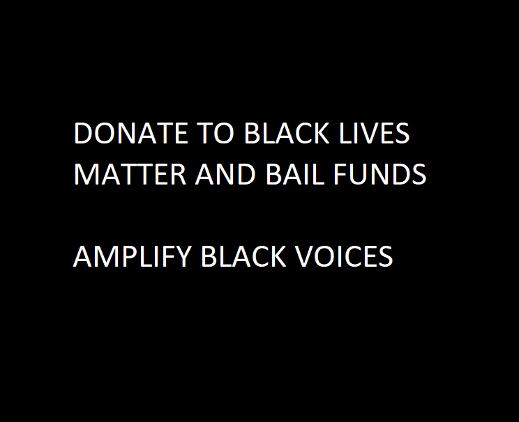 DONATE TO BLACK LIVES MATTER, DONATE TO BAIL FUNDS